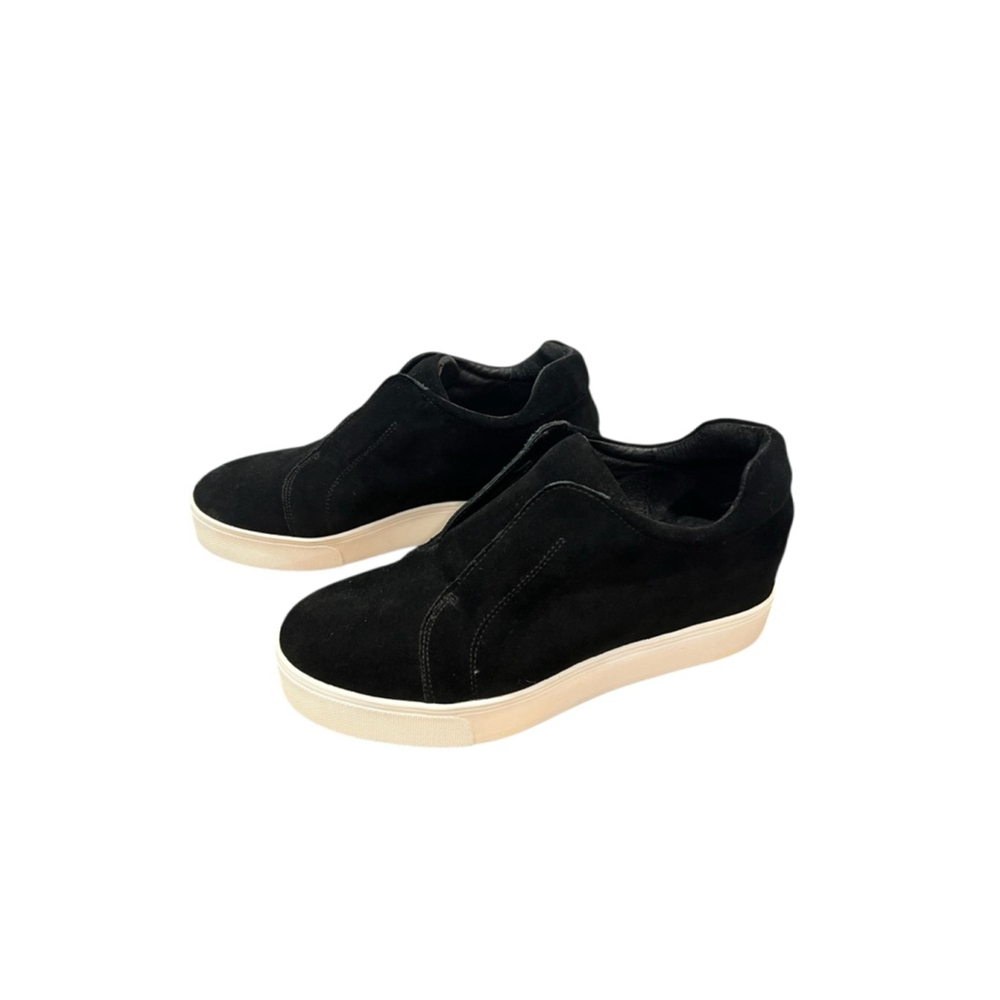 Women's J/Slides Black Suede Wedge Sneakers Size 10 - Picture 3 of 10